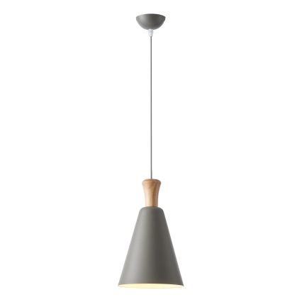 Hanglamp aan een koord 1xE27/15W/230V grijs diameter 20 cm