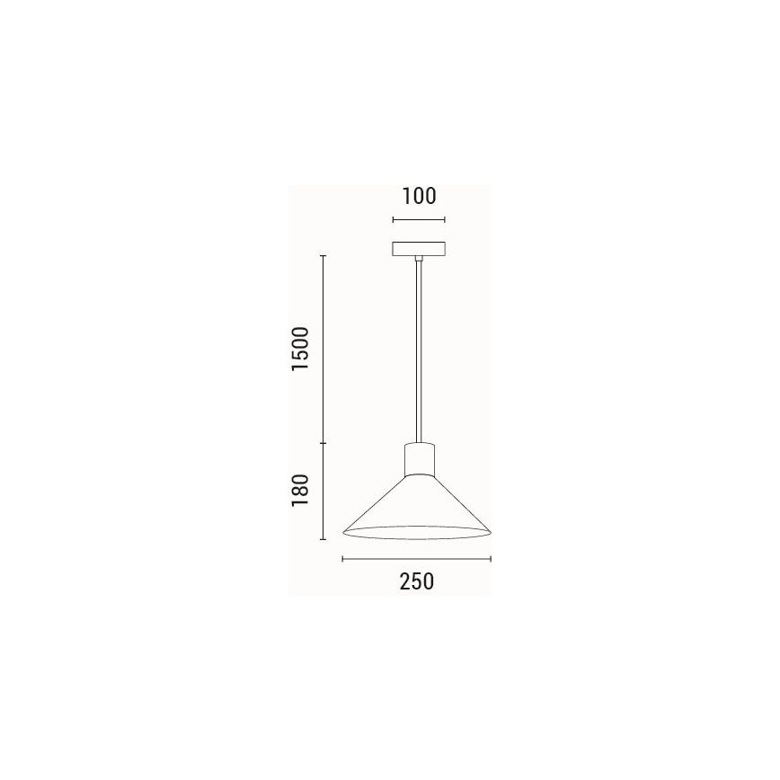 Hanglamp aan een koord 1xE27/15W/230V grijs