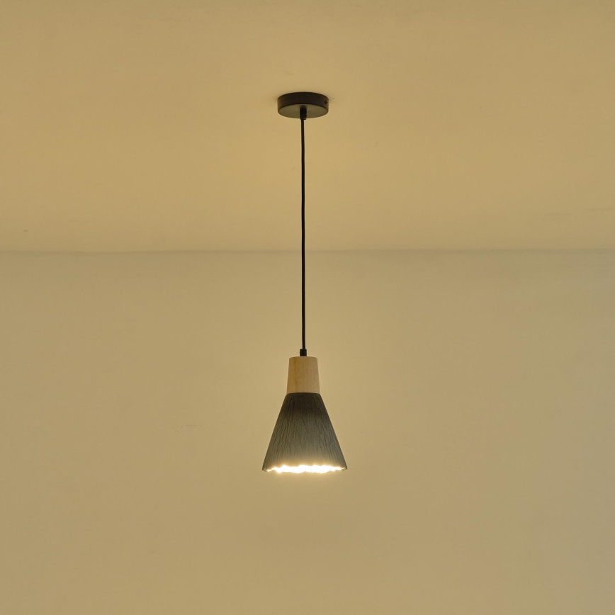 Hanglamp aan een koord 1xE27/15W/230V grijs