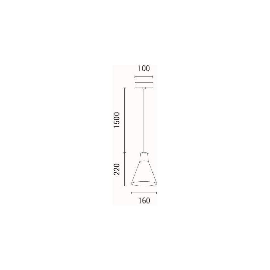 Hanglamp aan een koord 1xE27/15W/230V grijs