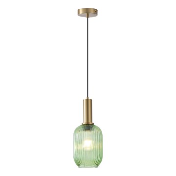 Hanglamp aan een koord 1xE27/15W/230V groen 13 cm