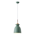 Hanglamp aan een koord 1xE27/15W/230V groen diameter 19,5 cm