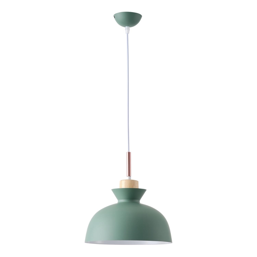 Hanglamp aan een koord 1xE27/15W/230V groen diameter 28 cm