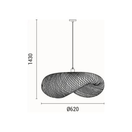 Hanglamp aan een koord 1xE27/15W/230V