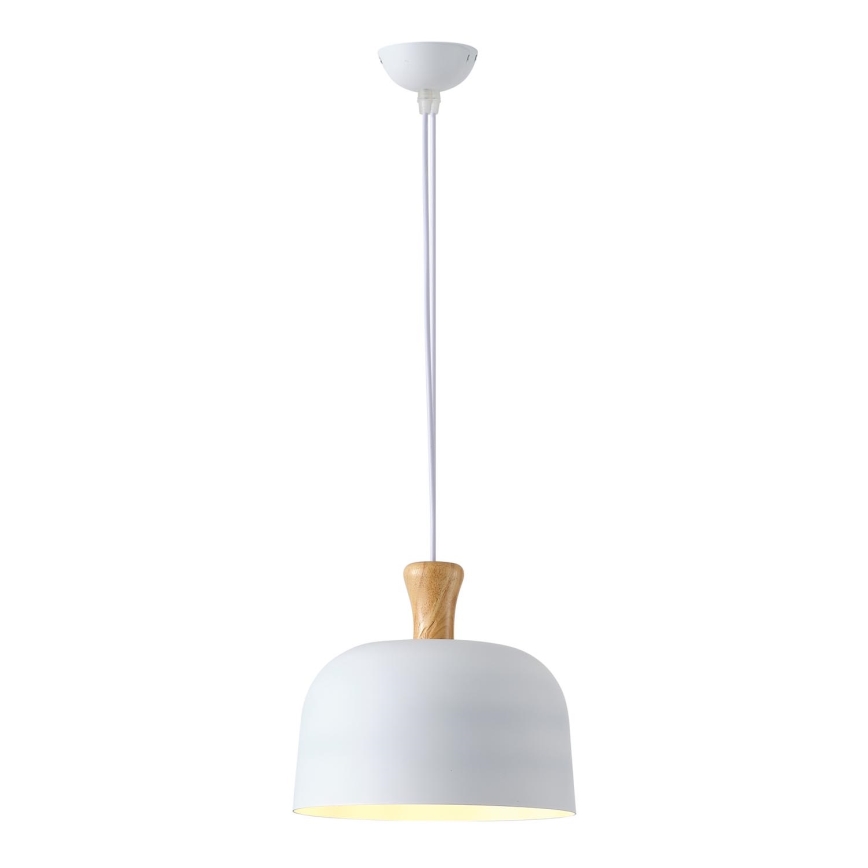 Hanglamp aan een koord 1xE27/15W/230V wit diameter 27 cm