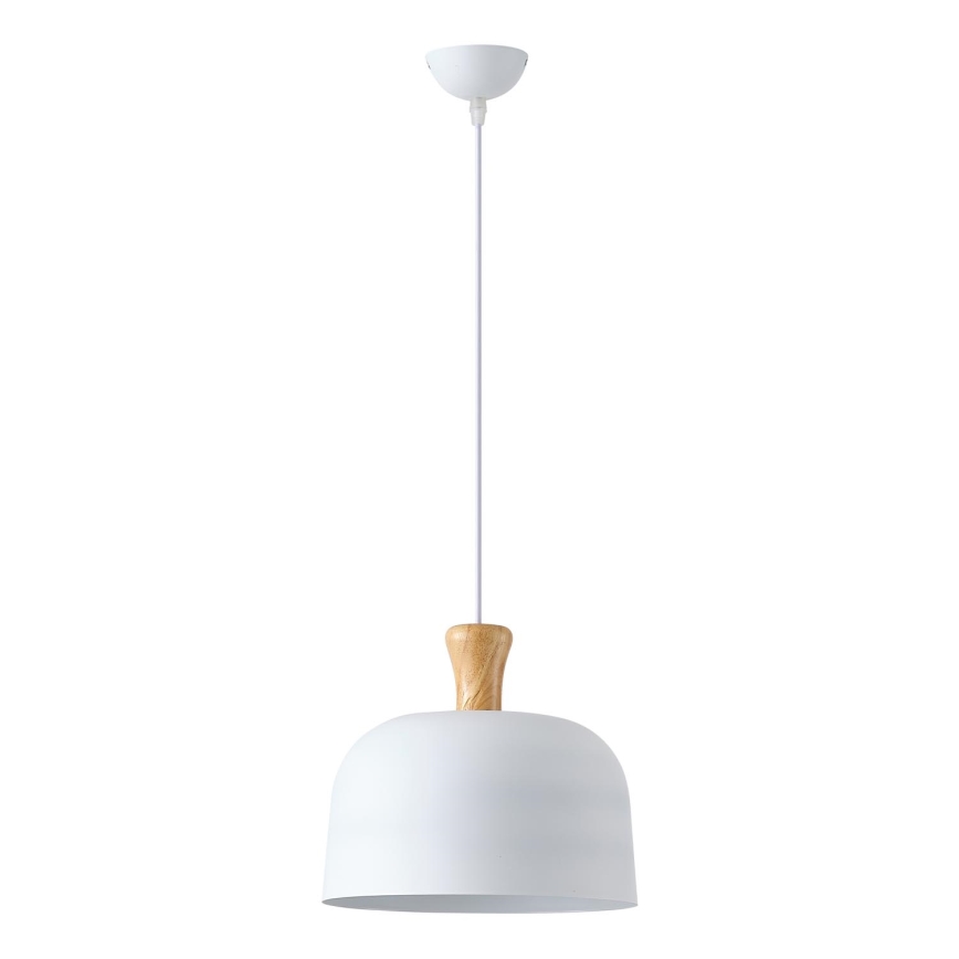 Hanglamp aan een koord 1xE27/15W/230V wit diameter 27 cm