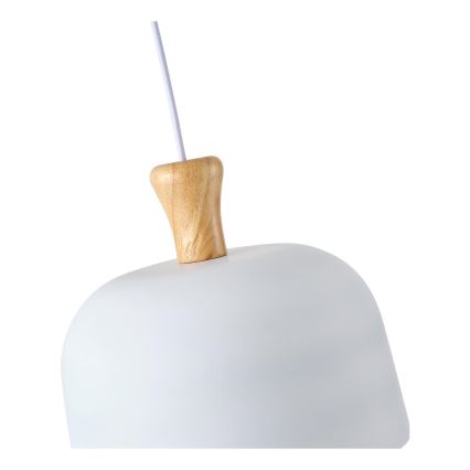Hanglamp aan een koord 1xE27/15W/230V wit diameter 27 cm