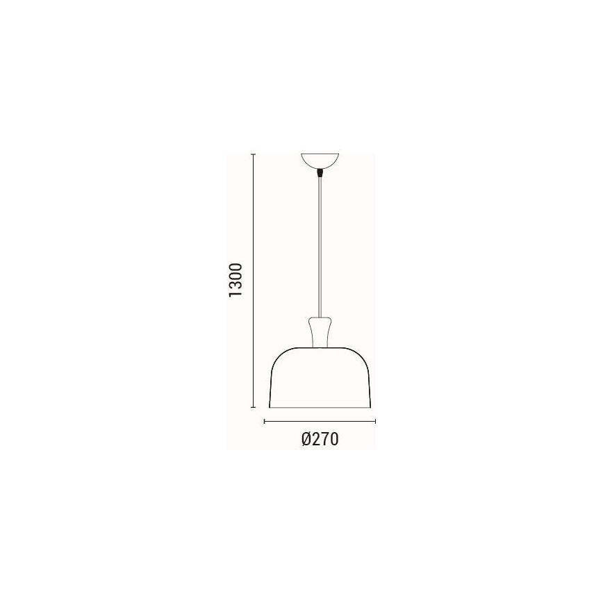 Hanglamp aan een koord 1xE27/15W/230V wit diameter 27 cm