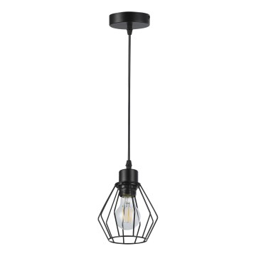 Hanglamp aan een koord 1xE27/35W/230V diameter 18 cm zwart