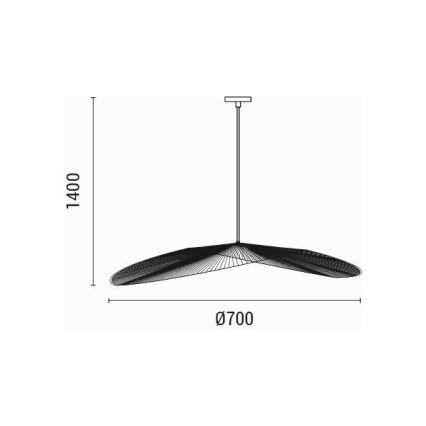 Hanglamp aan een koord 1xE27/40W/230V