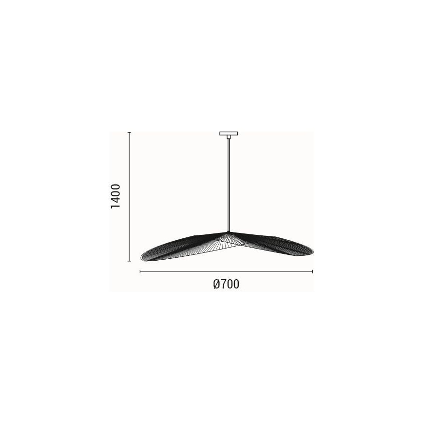 Hanglamp aan een koord 1xE27/40W/230V