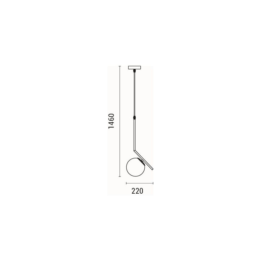Hanglamp aan een koord 1xE27/40W/230V messing