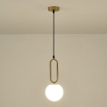 Hanglamp aan een koord 1xE27/40W/230V messing