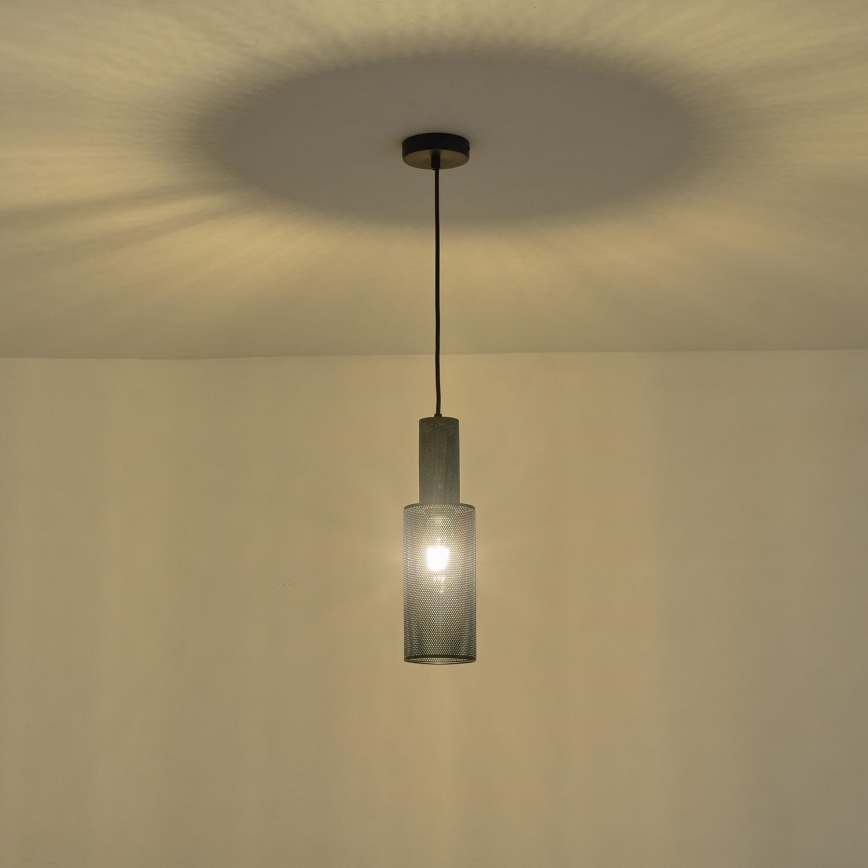Hanglamp aan een koord 1xE27/40W/230V zwart
