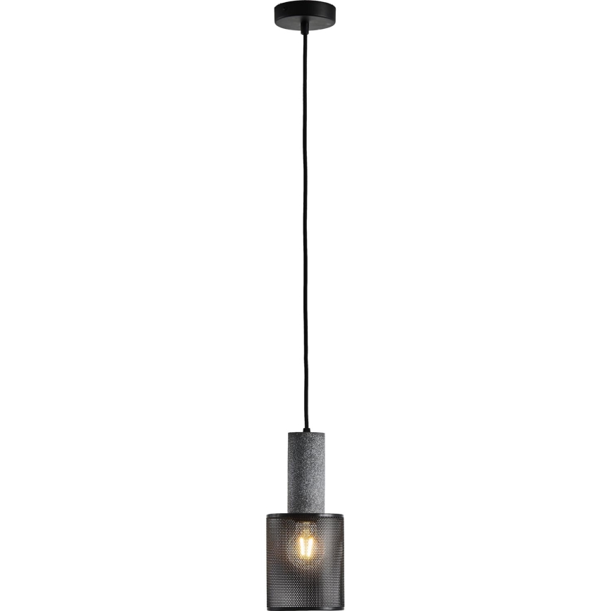 Hanglamp aan een koord 1xE27/40W/230V zwart