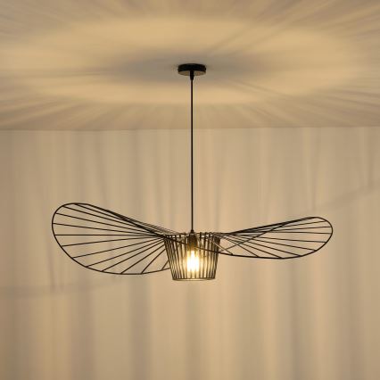 Hanglamp aan een koord 1xE27/40W/230V zwart