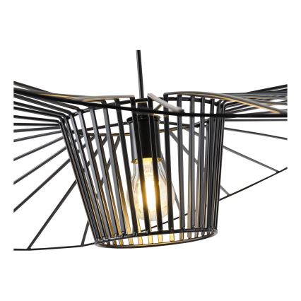 Hanglamp aan een koord 1xE27/40W/230V zwart