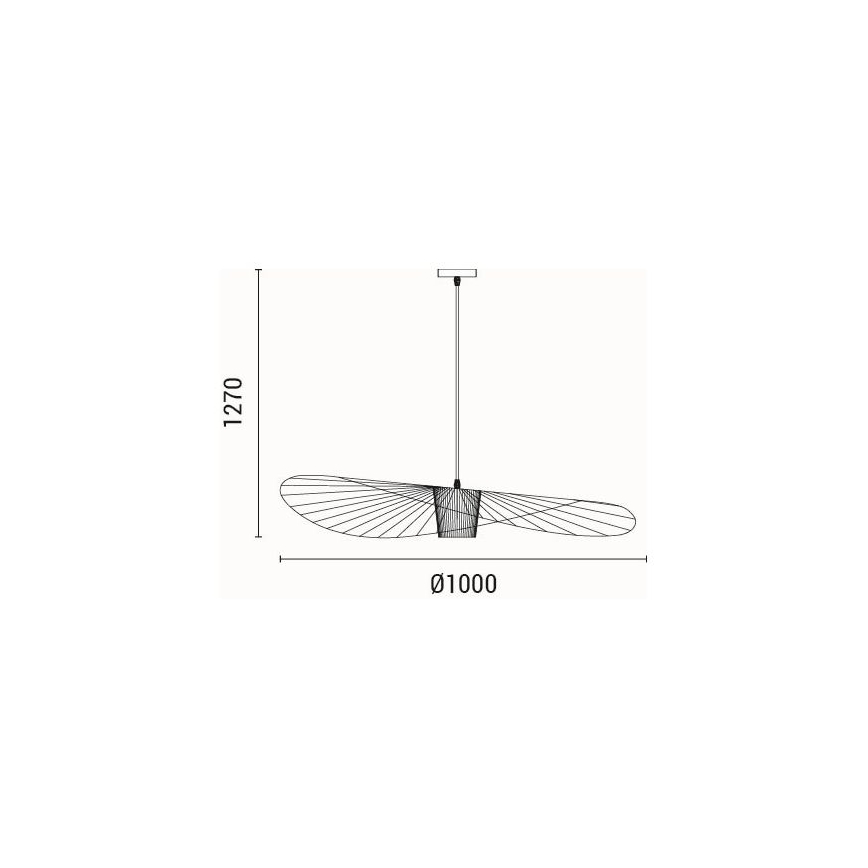 Hanglamp aan een koord 1xE27/40W/230V zwart