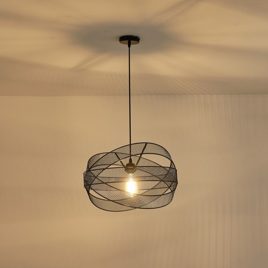 Hanglamp aan een koord 1xE27/40W/230V zwart
