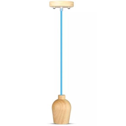 Hanglamp aan een koord 1xE27/60W/230V blauw