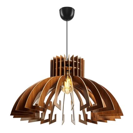 Hanglamp aan een koord 1xE27/60W/230V bruin diameter 39 cm