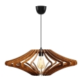 Hanglamp aan een koord 1xE27/60W/230V bruin diameter 47 cm