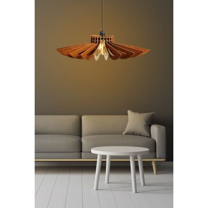 Hanglamp aan een koord 1xE27/60W/230V bruin diameter 68 cm