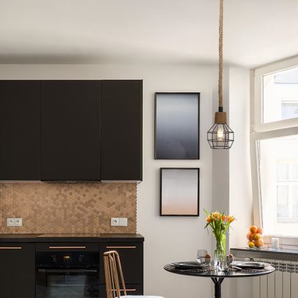 Hanglamp aan een koord 1xE27/60W/230V diameter 15 cm