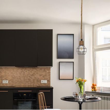 Hanglamp aan een koord 1xE27/60W/230V diameter 15 cm