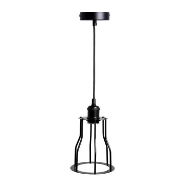 Hanglamp aan een koord 1xE27/60W/230V diameter 15 cm zwart