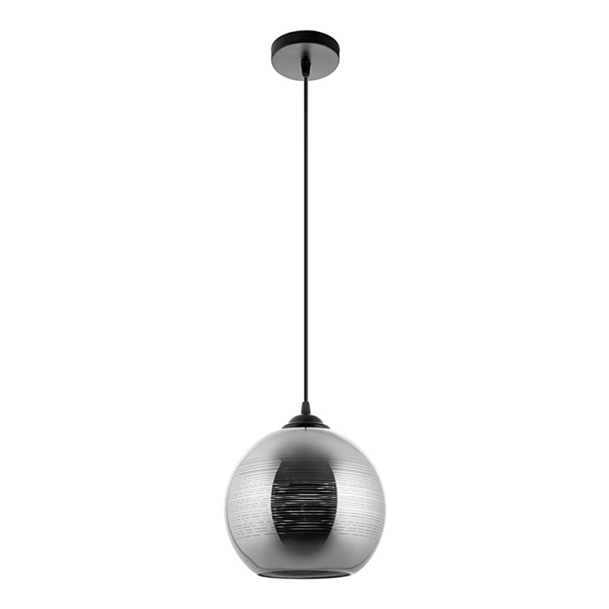 Hanglamp aan een koord 1xE27/60W/230V diameter 20 cm zwart