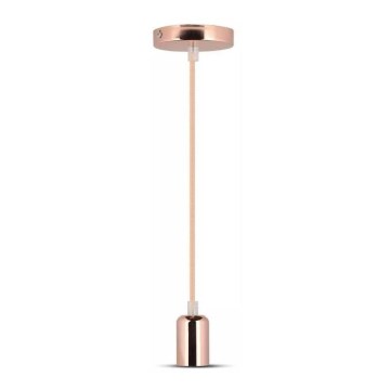 Hanglamp aan een koord 1xE27/60W/230V rosé goud