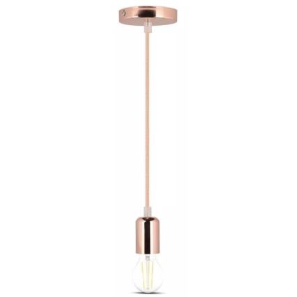 Hanglamp aan een koord 1xE27/60W/230V rosé goud