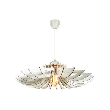 Hanglamp aan een koord 1xE27/60W/230V wit diameter 52 cm