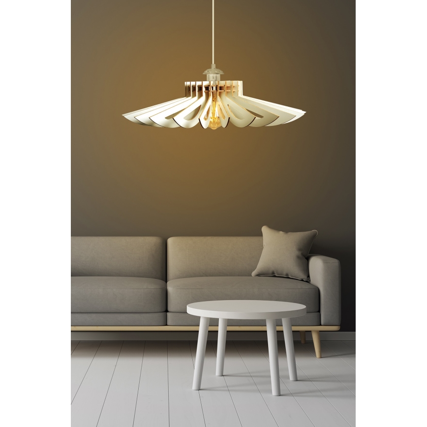 Hanglamp aan een koord 1xE27/60W/230V wit diameter 68 cm