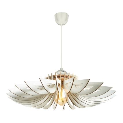 Hanglamp aan een koord 1xE27/60W/230V wit diameter 68 cm