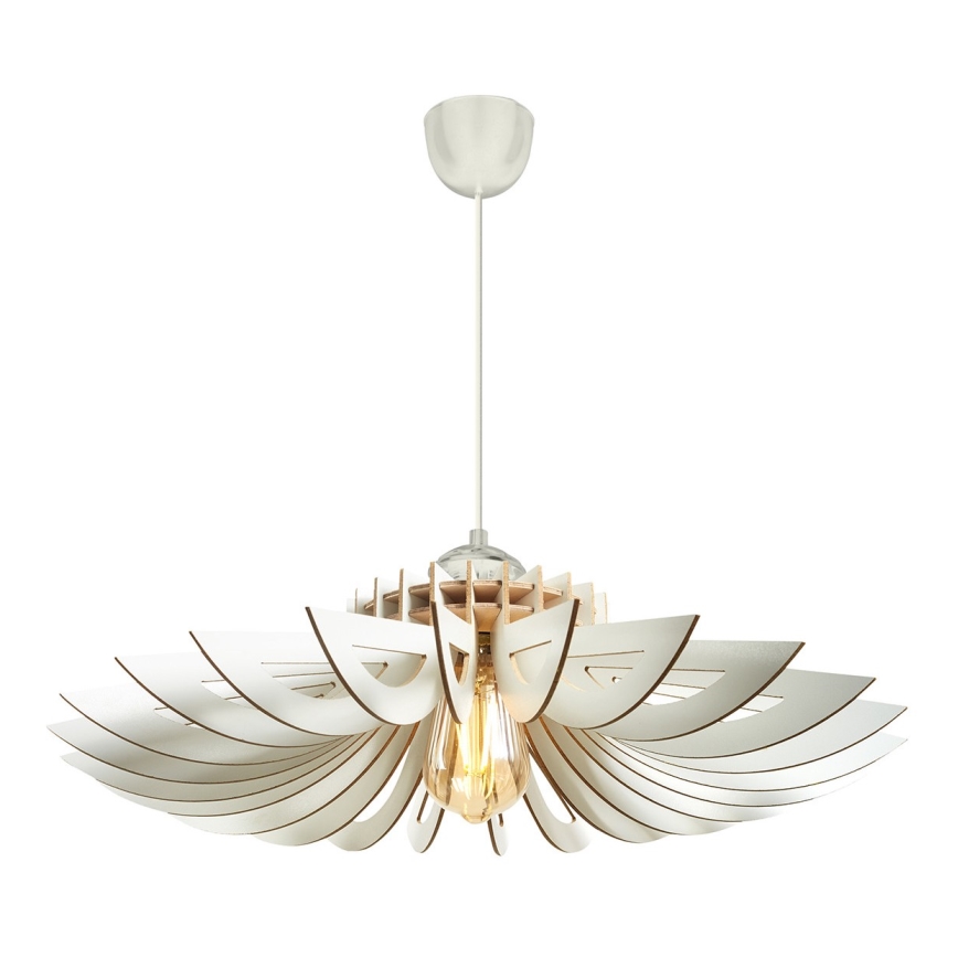 Hanglamp aan een koord 1xE27/60W/230V wit diameter 68 cm