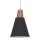 Hanglamp aan een koord 1xE27/60W/230V zwart 22cm