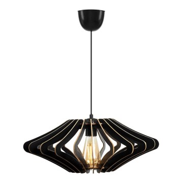 Hanglamp aan een koord 1xE27/60W/230V zwart diameter 47 cm