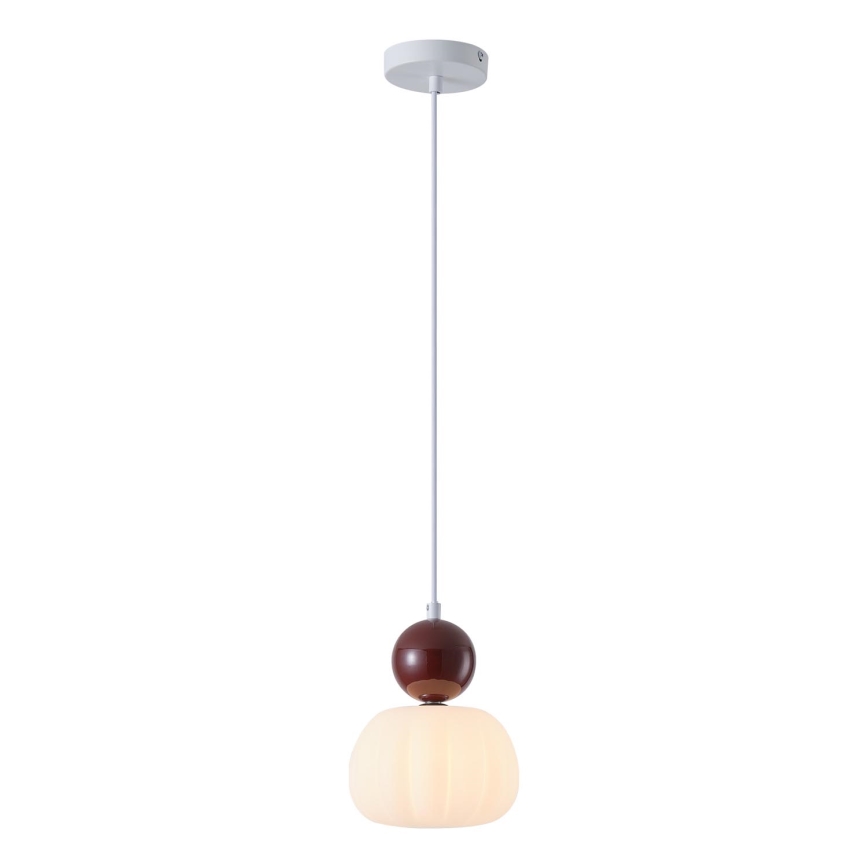 Hanglamp aan een koord 1xG9/7W/230V wit/bruin