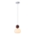 Hanglamp aan een koord 1xG9/7W/230V wit/bruin