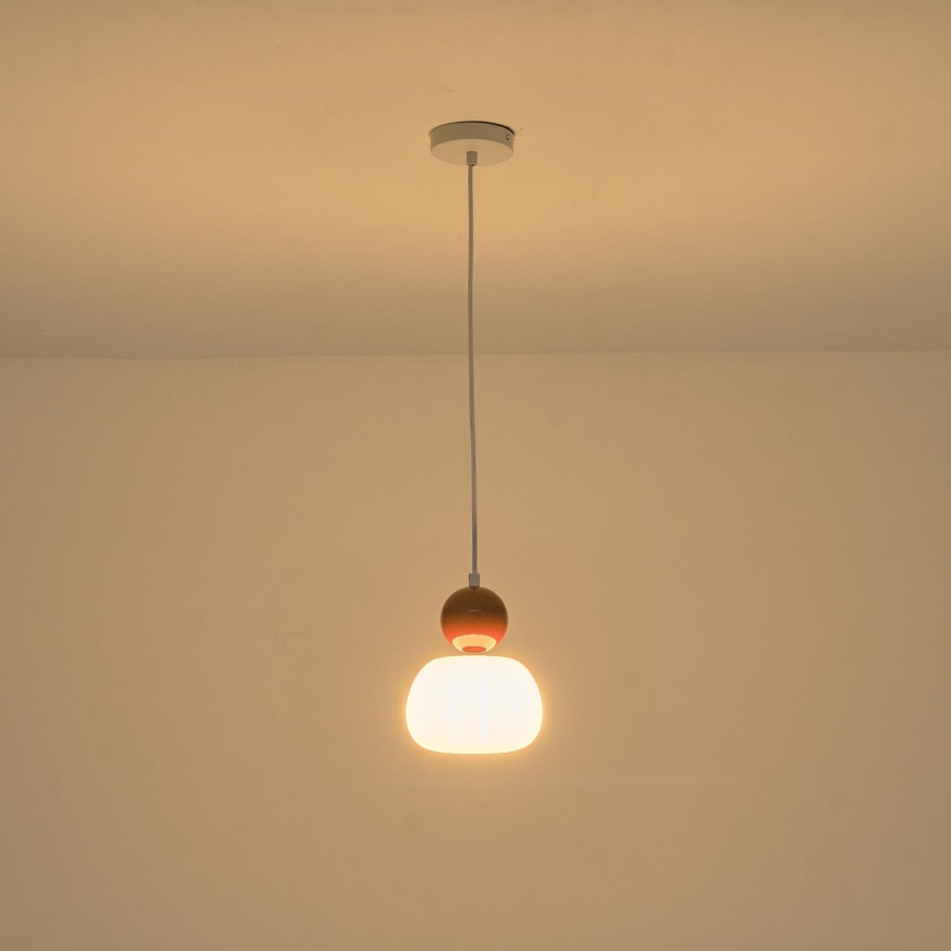 Hanglamp aan een koord 1xG9/7W/230V wit/bruin