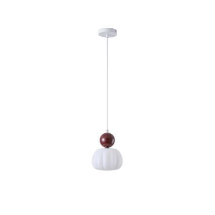 Hanglamp aan een koord 1xG9/7W/230V wit/bruin