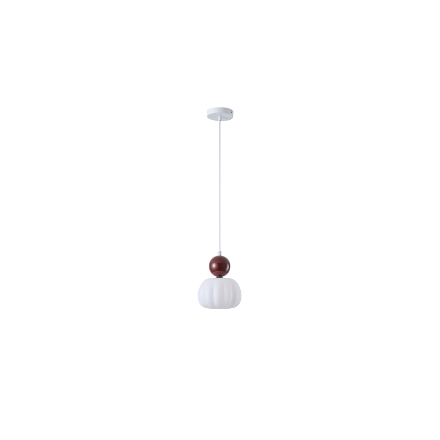 Hanglamp aan een koord 1xG9/7W/230V wit/bruin