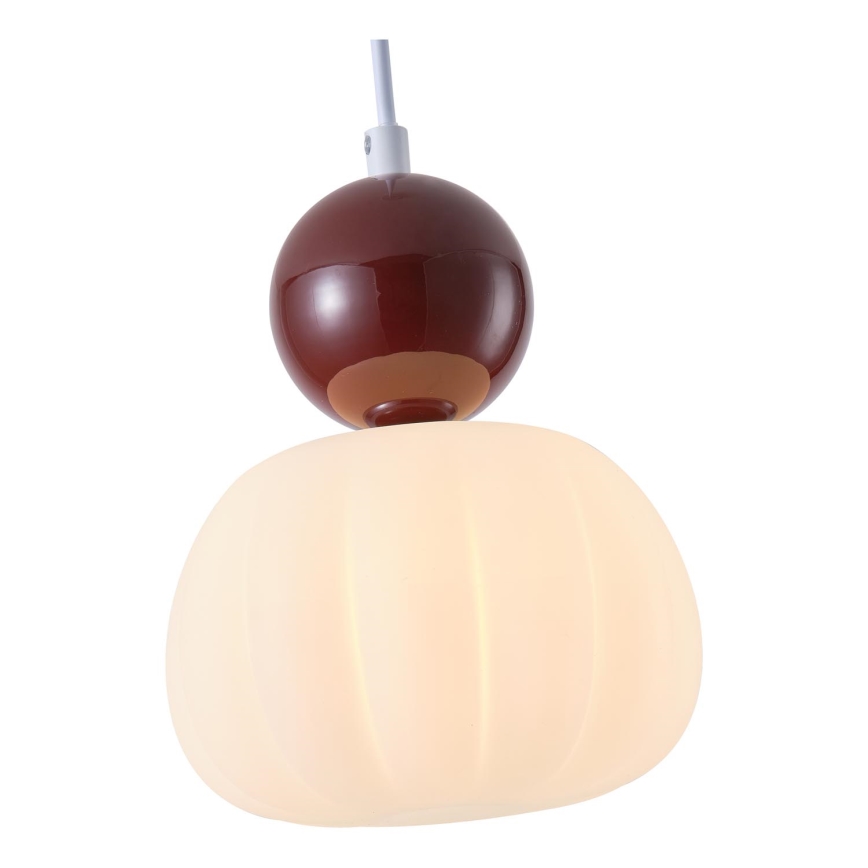 Hanglamp aan een koord 1xG9/7W/230V wit/bruin