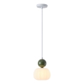 Hanglamp aan een koord 1xG9/7W/230V wit/groen
