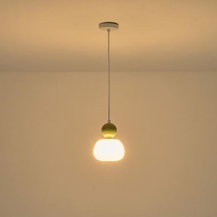 Hanglamp aan een koord 1xG9/7W/230V wit/groen