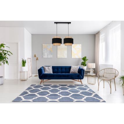 Hanglamp aan een koord 2xE27/60W/230V beige