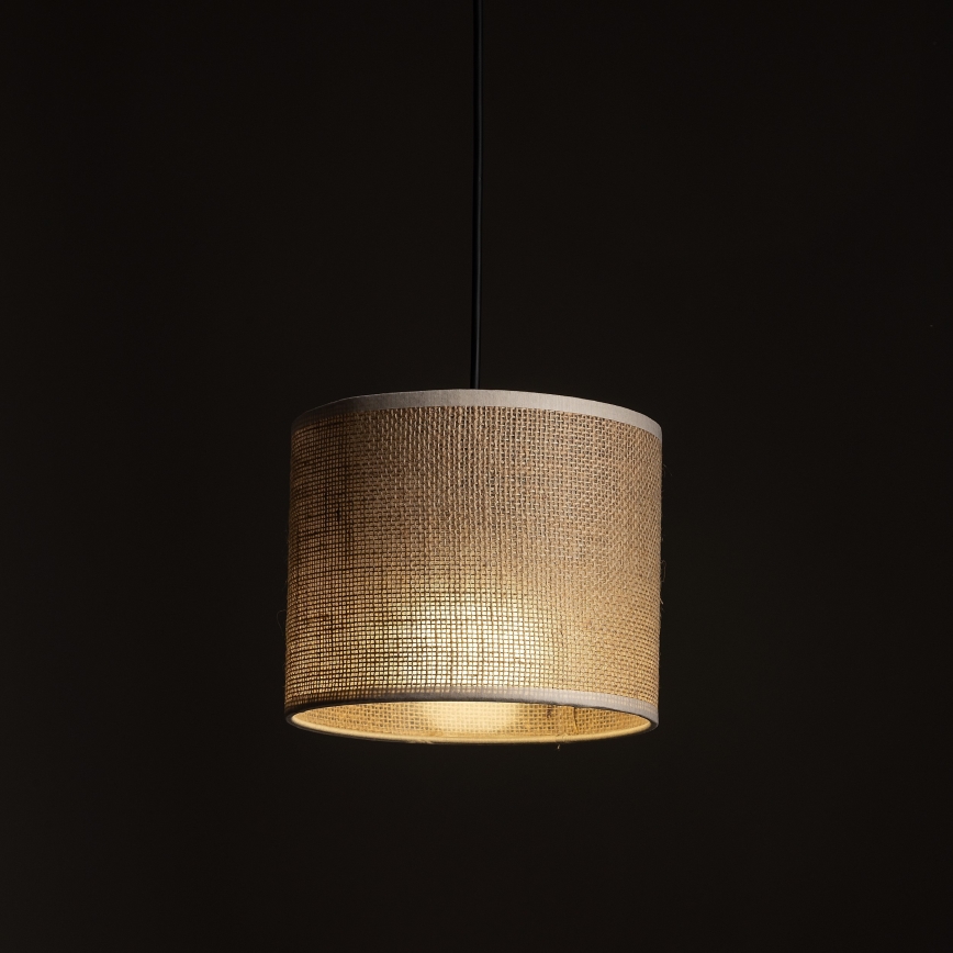 Hanglamp aan een koord voor een 3-fase rail systeem TRACER 1xE27/15W/230V diameter 20 cm zwart/bruin
