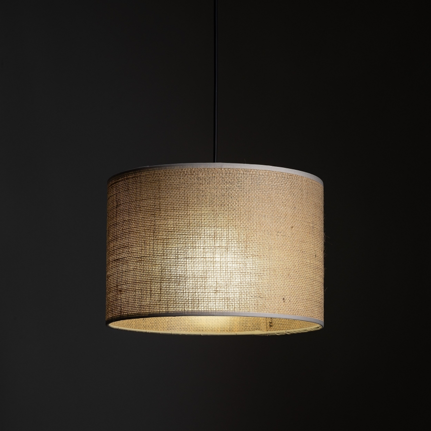 Hanglamp aan een koord voor een 3-fase rail systeem TRACER 1xE27/15W/230V diameter 30 cm zwart/bruin